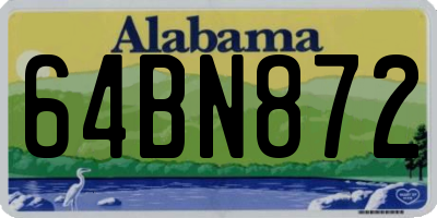 AL license plate 64BN872