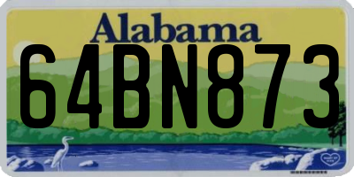 AL license plate 64BN873