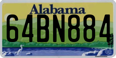 AL license plate 64BN884