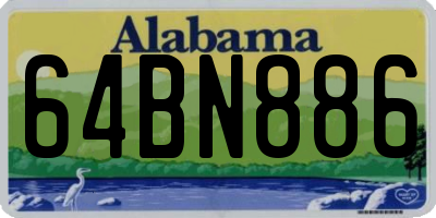 AL license plate 64BN886