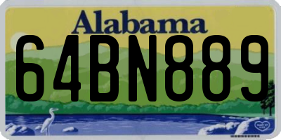 AL license plate 64BN889
