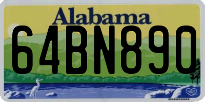 AL license plate 64BN890