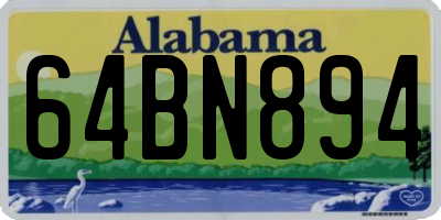 AL license plate 64BN894