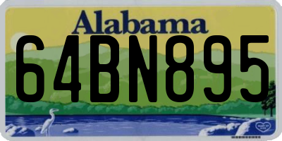 AL license plate 64BN895