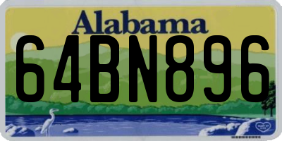 AL license plate 64BN896