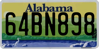 AL license plate 64BN898