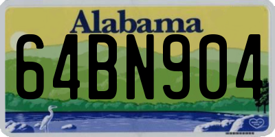 AL license plate 64BN904
