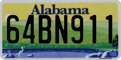 AL license plate 64BN911
