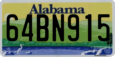 AL license plate 64BN915