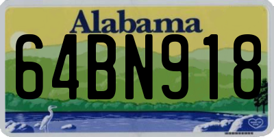 AL license plate 64BN918
