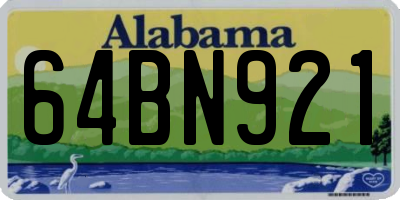 AL license plate 64BN921