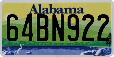 AL license plate 64BN922