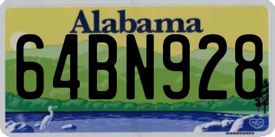 AL license plate 64BN928