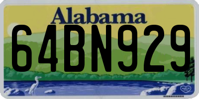 AL license plate 64BN929