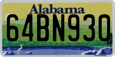 AL license plate 64BN930