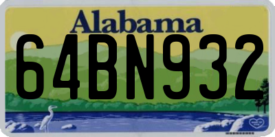 AL license plate 64BN932
