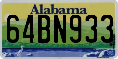 AL license plate 64BN933