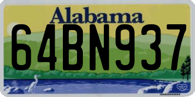 AL license plate 64BN937