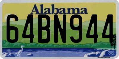 AL license plate 64BN944