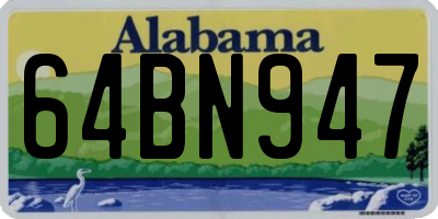 AL license plate 64BN947