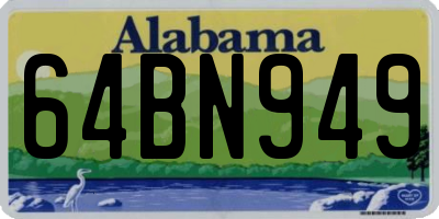 AL license plate 64BN949