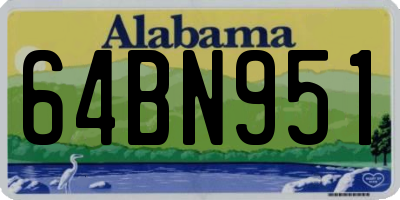 AL license plate 64BN951