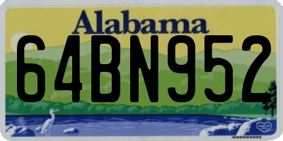 AL license plate 64BN952