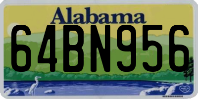AL license plate 64BN956