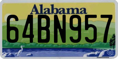 AL license plate 64BN957
