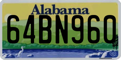 AL license plate 64BN960