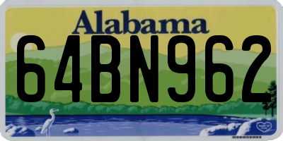 AL license plate 64BN962