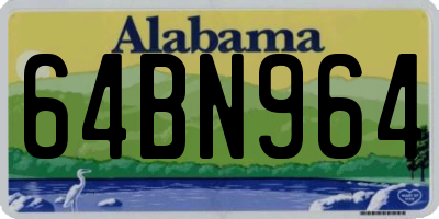 AL license plate 64BN964
