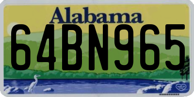 AL license plate 64BN965