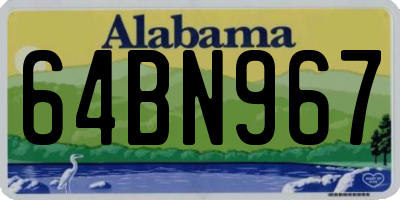 AL license plate 64BN967