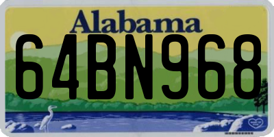 AL license plate 64BN968