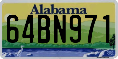 AL license plate 64BN971