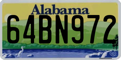 AL license plate 64BN972