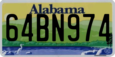 AL license plate 64BN974