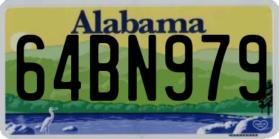 AL license plate 64BN979