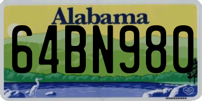 AL license plate 64BN980