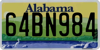AL license plate 64BN984
