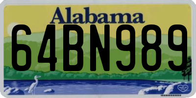 AL license plate 64BN989