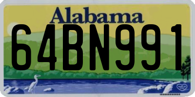 AL license plate 64BN991