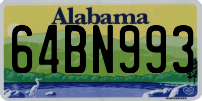AL license plate 64BN993