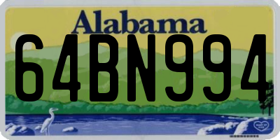 AL license plate 64BN994