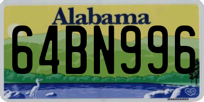 AL license plate 64BN996