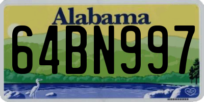 AL license plate 64BN997