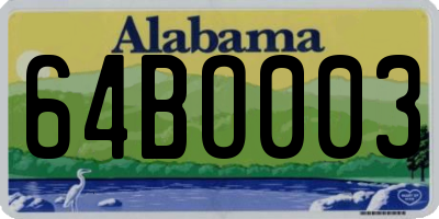 AL license plate 64BO003