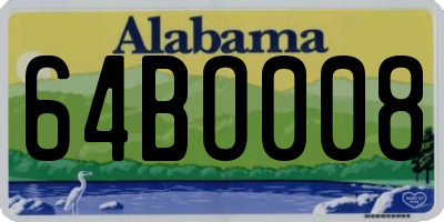 AL license plate 64BO008