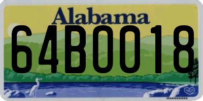 AL license plate 64BO018